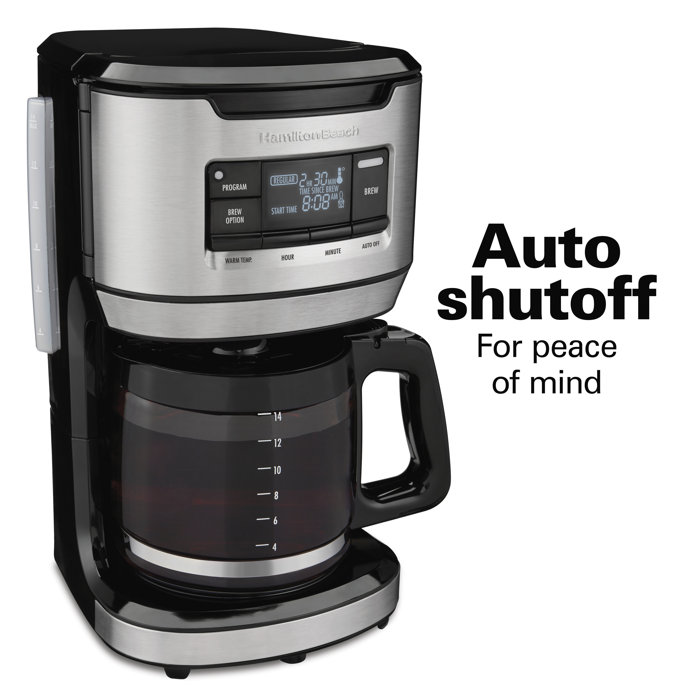 Hamilton Beach® Programmable FrontFill Coffee Maker 14 Cup Glass